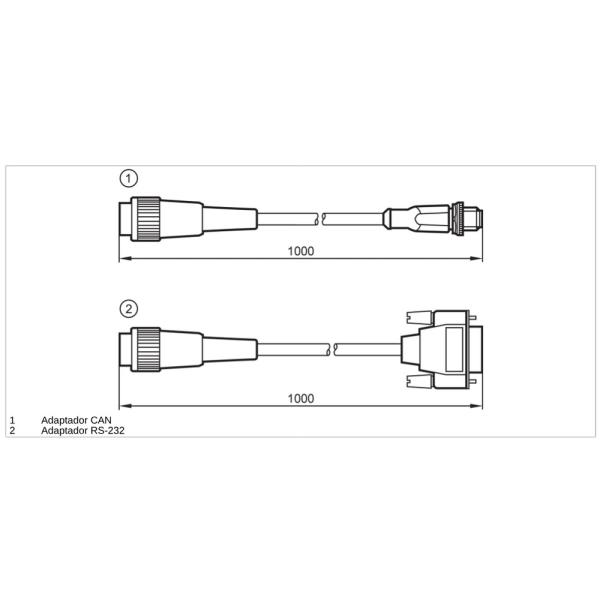 EC2113 IFM - Cabo de Ligação IFM Automação Industrial CAN-RS232 1m