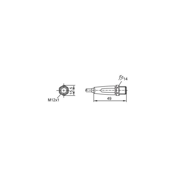 EVF071 IFM - Cabo de Conexão ifm M12 Indústria Alimentícia 4 Polos 2m IP69K