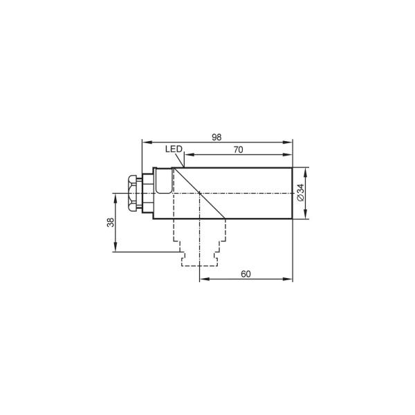 IB5063 IFM - Sensor Indutivo IFM Detecção de objetos 20mm PNP 350Hz IP65