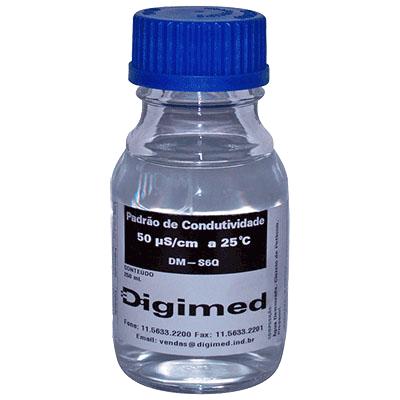 Solução padrão de condutividade de 50 µS/cm em frasco de 250 mL