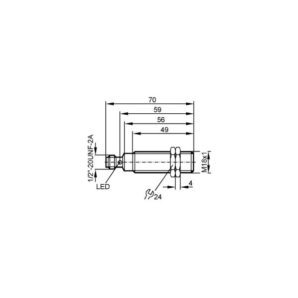 IGC001 IFM - Sensor Indutivo IFM Automação Industrial M18 8mm IP68