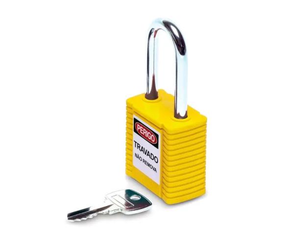 CADEADO DE PLASTICO PD 4.7CM AMARELO - SEGREDOS IGUAIS 77570SI BRADY