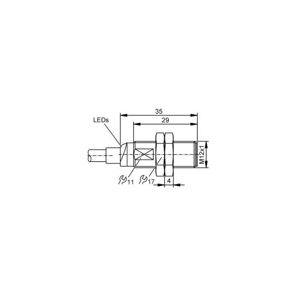 IFR203 IFM - Sensor Indutivo Totalmente Metálico Área de Soldagem M12 4mm PNP/NPN