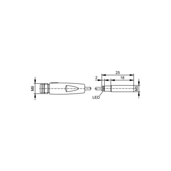 IY5045 IFM - Sensor Indutivo ifm Automação Industrial M5 PNP 0.8mm