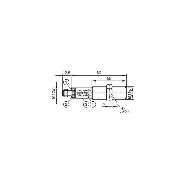 KG6000 IFM - Sensor Capacitivo ifm Detecção de nível e objetos M18, PNP, IO-Link, 0.5-30mm