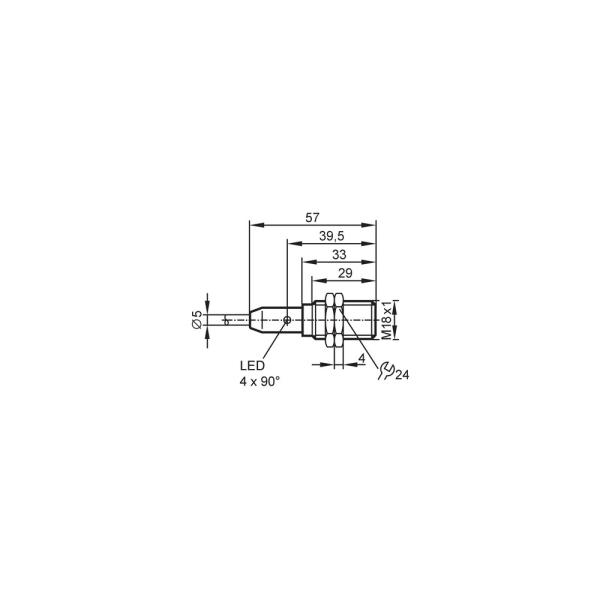 IGT206 IFM - Sensor Indutivo IFM Áreas Higiênicas M18 8mm PNP 6m