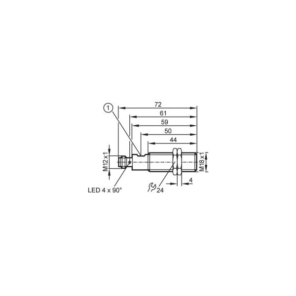 OGH200 IFM - Sensor de Reflexão Difusa IFM Automação Industrial Supressão de Fundo PNP 250mm