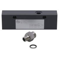 E40182 IFM - Adaptador de Processo IFM ADAPTBLOCK Pequena Vazão Volumétrica PVC, G 1/2, M18x1,5 E40182