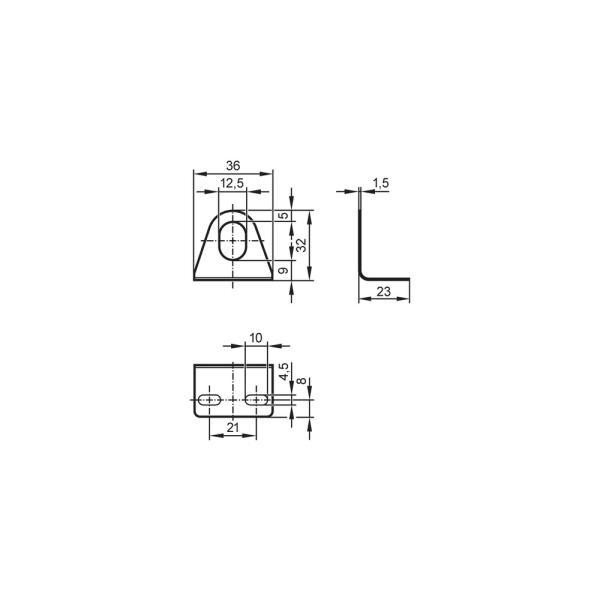 E10735 IFM - Flange Angular IFM para Sensores M12 Aço Inoxidável