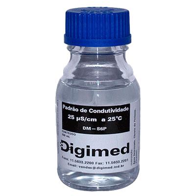 Solução padrão de condutividade de 25 µS/cm em frasco de 250 mL