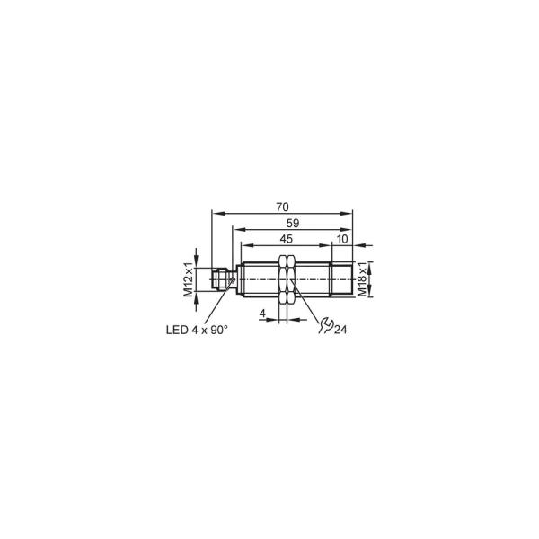 IGC225 IFM - Sensor Indutivo IFM Automação Industrial M18 PNP 12mm NA