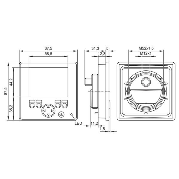 CR0451 IFM - Display Gráfico Programável IFM Controle de Máquinas Móveis 2.8 Pol 320x240 CAN