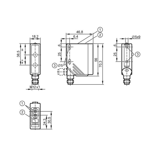 O5D150 IFM - Sensor Óptico de Distância ifm Automação Industrial IO-Link 0,03-2m PNP