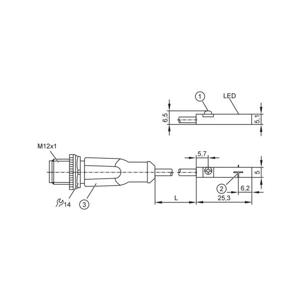 MK5116 IFM - Sensor de Cilindro GMR IFM Detecção Magnética PNP 10000Hz IP67
