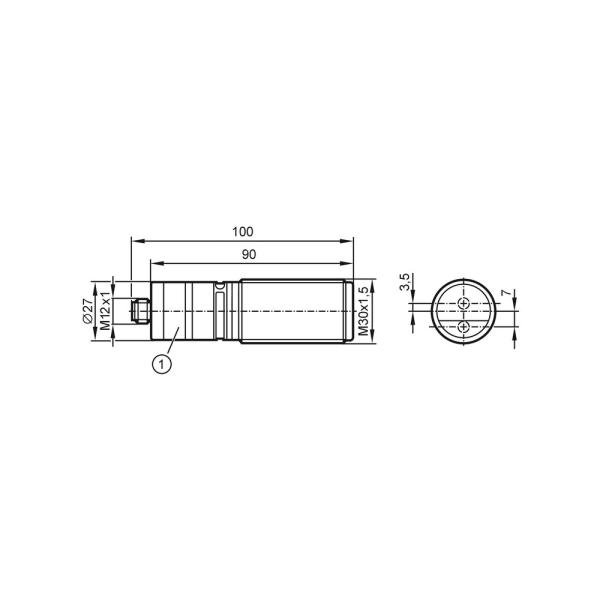 OID200 IFM - Sensor Óptico de Distância IFM Detecção de objetos 0,03-2m IO-Link PNP M30