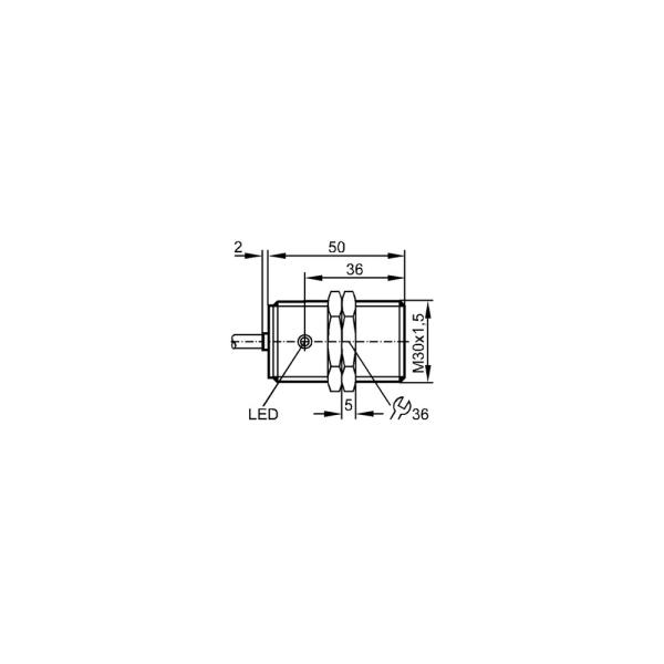 II5697 IFM - Sensor Indutivo ifm Detecção de objetos M30 10mm PNP/NPN 2m