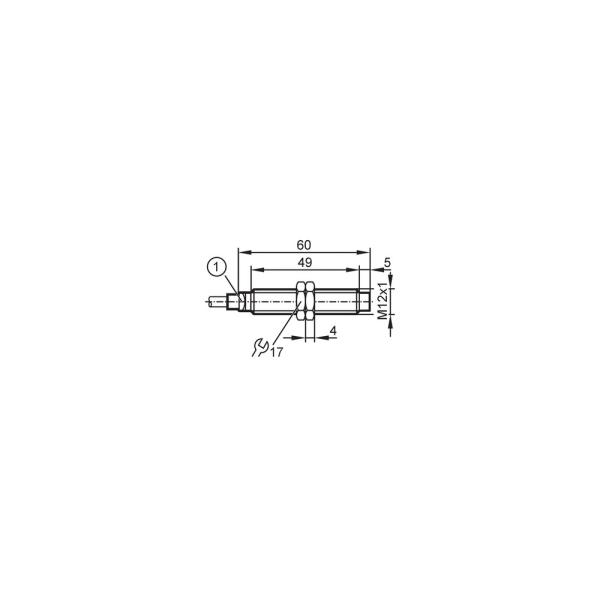 IF7105 IFM - Sensor Indutivo ifm Detecção de objetos M12 PNP 4mm Cabo 2m