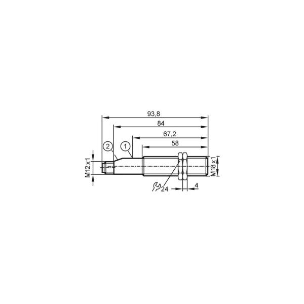 KG5057 IFM - Sensor Capacitivo IFM Detecção de objetos M18 8mm PNP NA