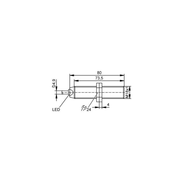 IG5397 IFM - Sensor Indutivo IFM Detecção de objetos M18 5mm PNP NA
