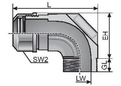 KW M16X1 5 - TERM 90 PRETA