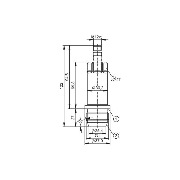 PM1602 IFM - Sensor de Pressão ifm Embutir Frontal -1 a 100 bar IO-Link