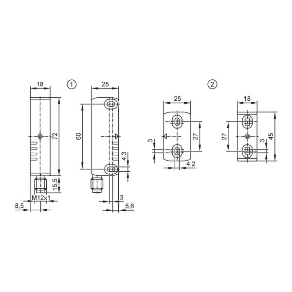 MN700S IFM - Sensor de Segurança RFID Monitoramento de Proteções 12mm PNP