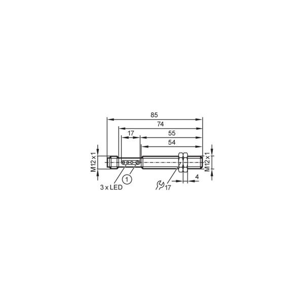 OF5022 IFM - Receptor Fotoelétrico por Barreira Automação Industrial PNP 4m M12 IP65