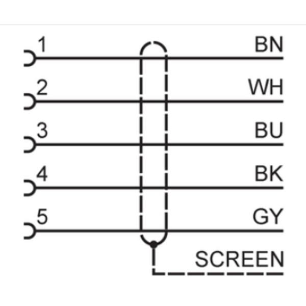 EVCA10 IFM - Cabo Conector Fêmea M12 Automação Industrial 30m PUR Blindado 5 Polos