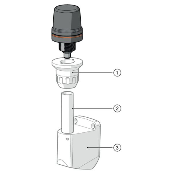 DV2131 IFM - Sinalizador Luminoso 1 Segmento Sinalização de Máquinas IO-Link Buzzer Botão IP65