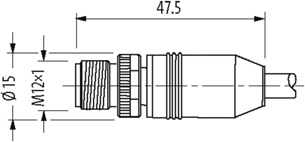 M12 MALE 0° / M12 FEMALE 0°