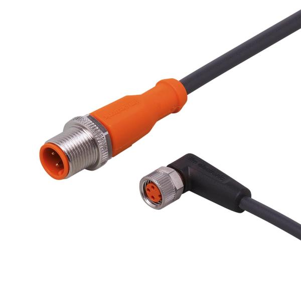 EVC226 IFM - Cabo de Ligação ifm Automação Industrial M12 Reto p/ M8 Angular 0,6m LED