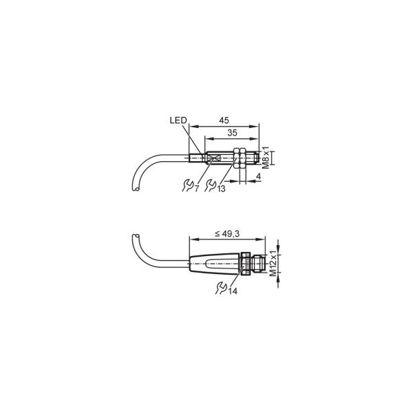 IER203 IFM - Sensor Indutivo Metálico ifm Para Soldagem M8x1 2mm PNP/NPN