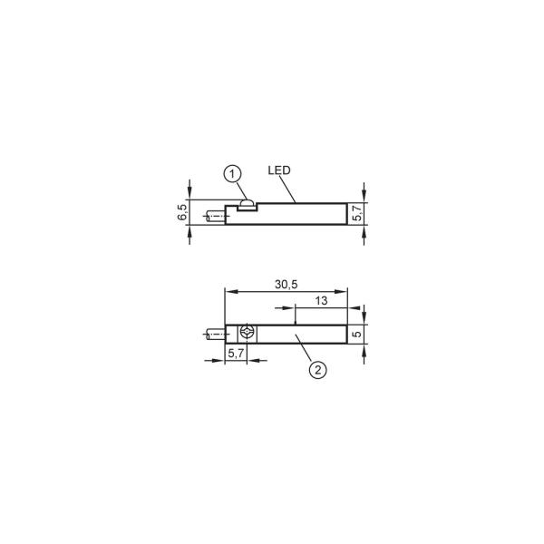 MR0100 IFM - Sensor Magnético para Cilindro Ranhura em T Contato Reed 2m