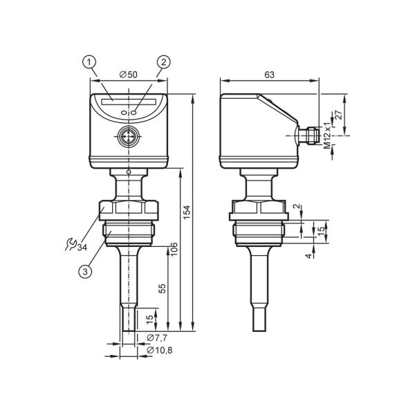 SI6800 IFM - Monitor de Fluxo ifm Sistemas Higiênicos PNP 30bar G1