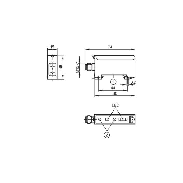 OBF500 IFM - Amplificador para Fibra Óptica IFM Processos Rápidos PNP/NPN 3000Hz M12