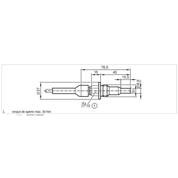 SF323A IFM - Sensor de Fluxo IFM Monitoramento de fluidos 3-60 cm/s G 1/2