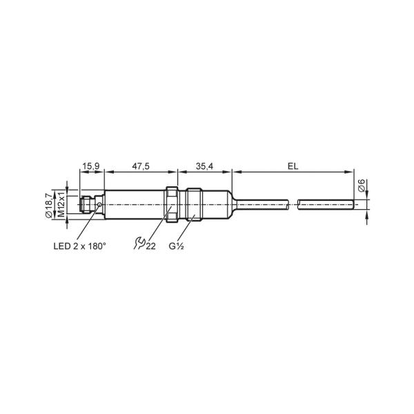 TA2511 IFM - Transmissor de Temperatura ifm Medição de fluidos IO-Link 4-20mA 50mm