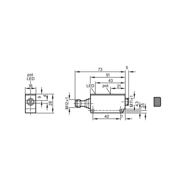 OU5043 IFM - Amplificador Fibra Óptica IFM Automação Industrial PNP M12 10-36V DC