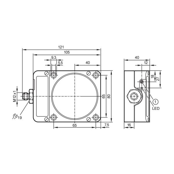 ID5046 IFM - Sensor Indutivo IFM Automação Industrial PNP 20-60mm M12