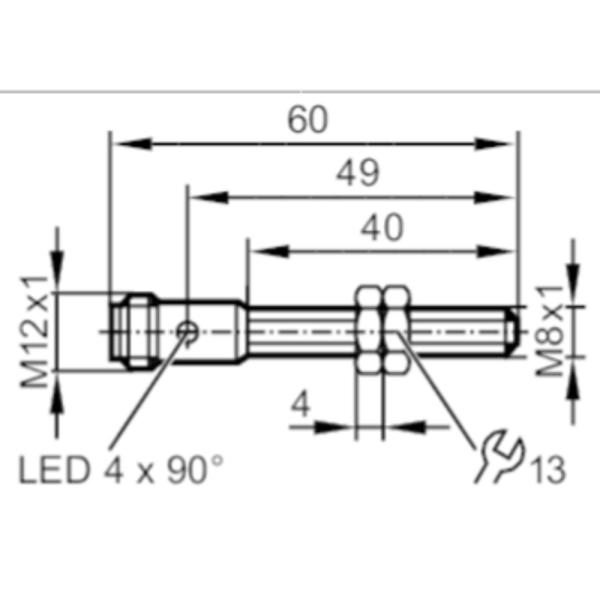 IE5312 IFM - Sensor Indutivo ifm Automação Industrial M8 2mm PNP NA M12