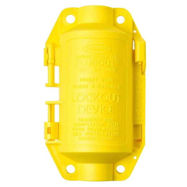 BLOQUEIO PEQUENO PARA PLUGUE ELETRICO - HUBBELL PLUGOUT 65695 BRADY