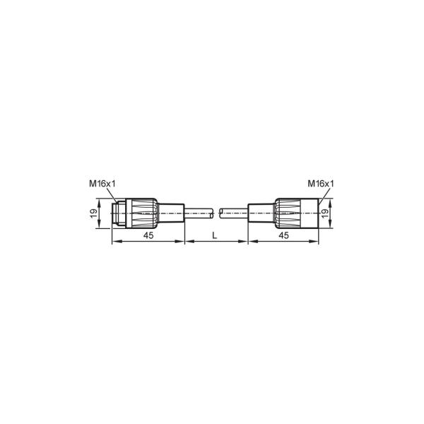 E2M203 IFM - Cabo de Conexão M16 Para Câmeras ifm 5m IP67