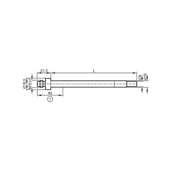 TT1050 IFM - Sensor de Temperatura ifm Monitoramento de fluidos Pt1000 160mm -40 a 150°C