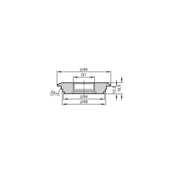E33222 IFM - Adaptador de Processo Varivent Conexão de sensores Aseptoflex Form N DN40-150 25bar
