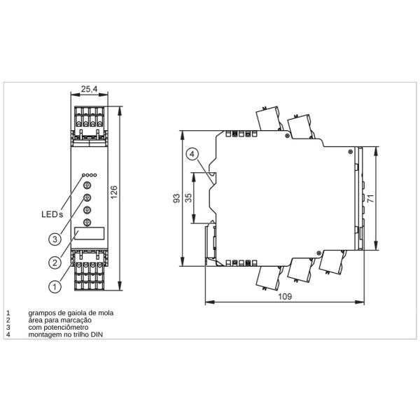 DD0203 IFM - Unidade de Avaliação IFM Monitoramento de Velocidade 0.1-1000Hz 110-240VAC