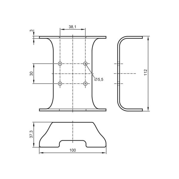 EC0730 IFM - Quadro de Montagem para ecomatDisplay 5 pol Aço Inoxidável 304