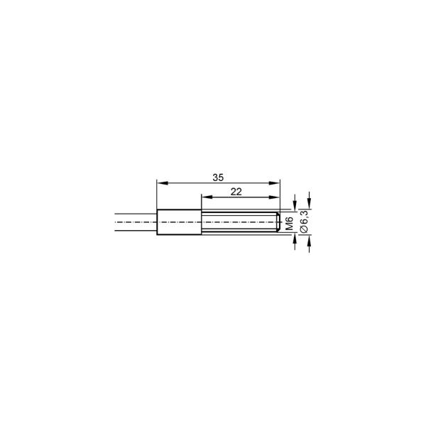 E20565 IFM - Fibra Óptica Reflexão Difusa Ambiente Industrial Robusto M6 600mm