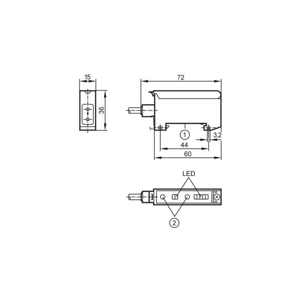 OBF502 IFM - Amplificador para Fibra Óptica IFM para processos rápidos PNP/NPN 3000Hz