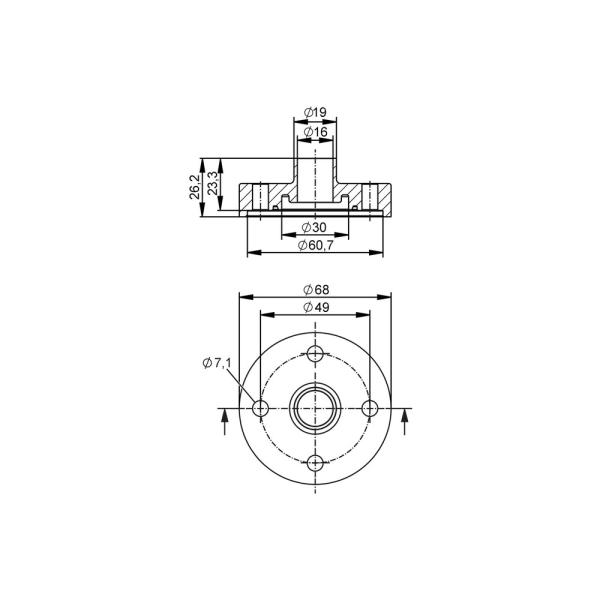 E40470 IFM - Adaptador para Soldagem EN10357 para Sensor de Vazão SMF DN15 Aço Inox 316L