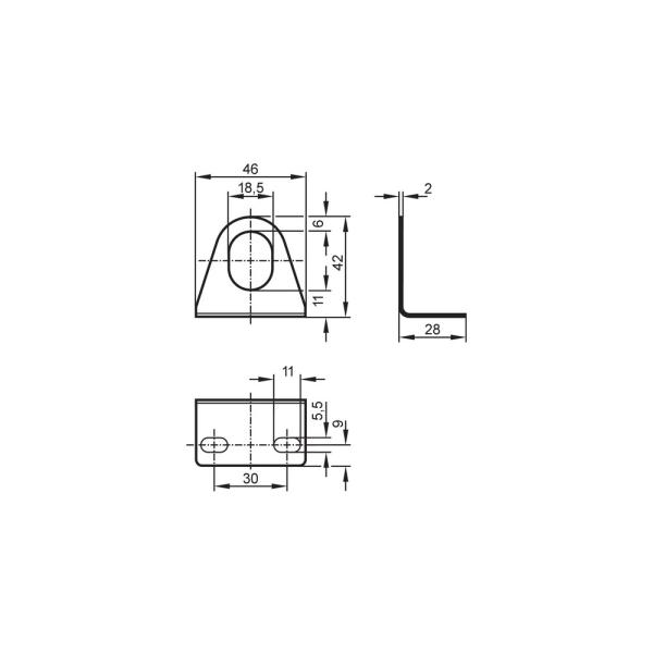 E10736 IFM - Flange Angular IFM para Sensores M18 Aço Inoxidável